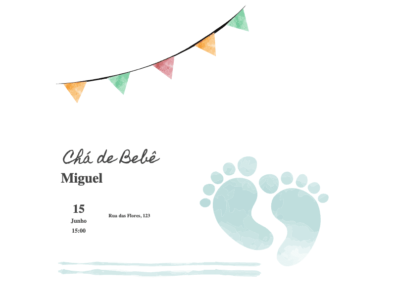 baby shower boy feet