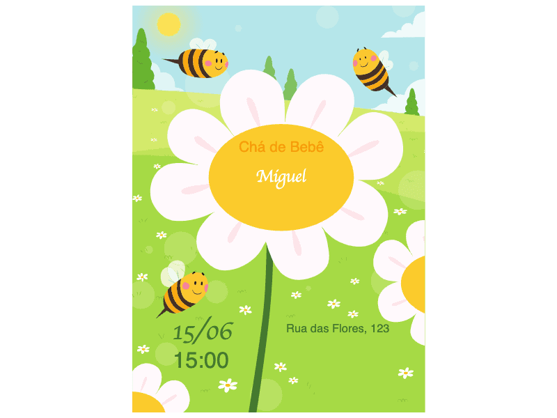 convite abelha