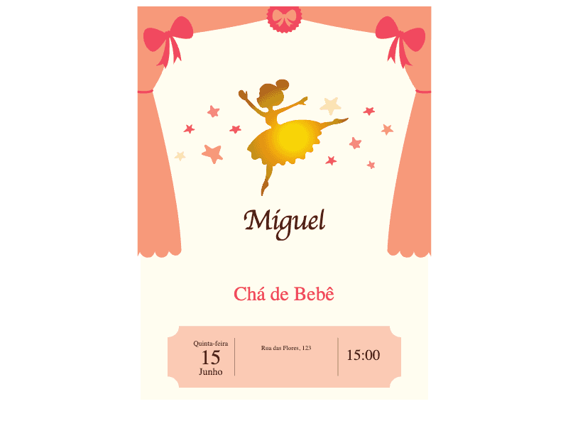 convite bailarina