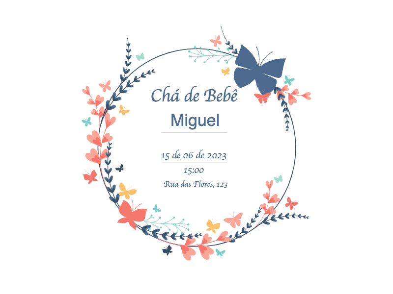 convite borboleta