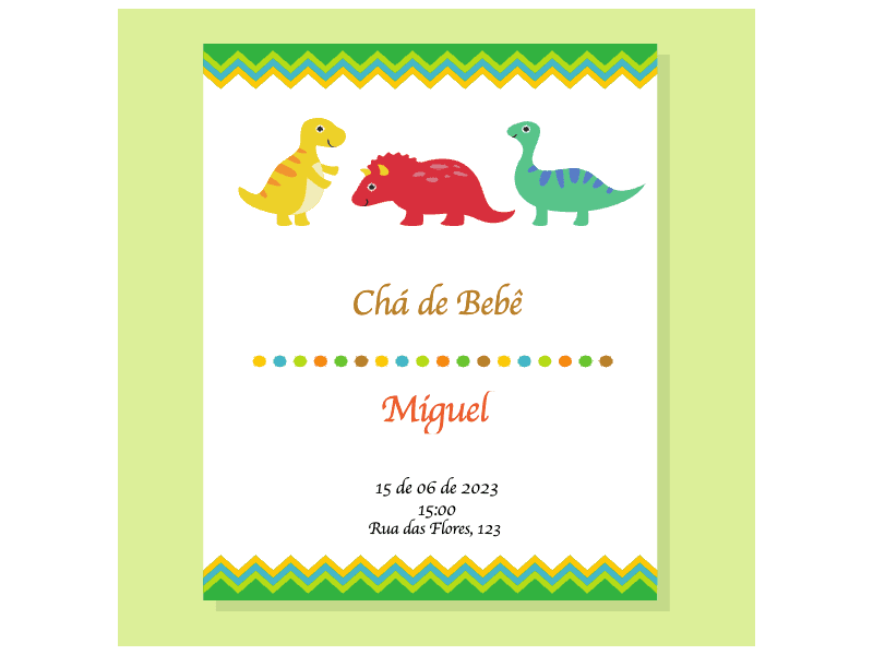convite dinossauro