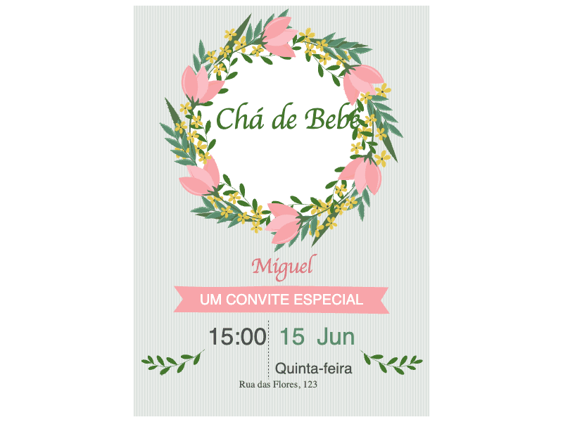 convite flores