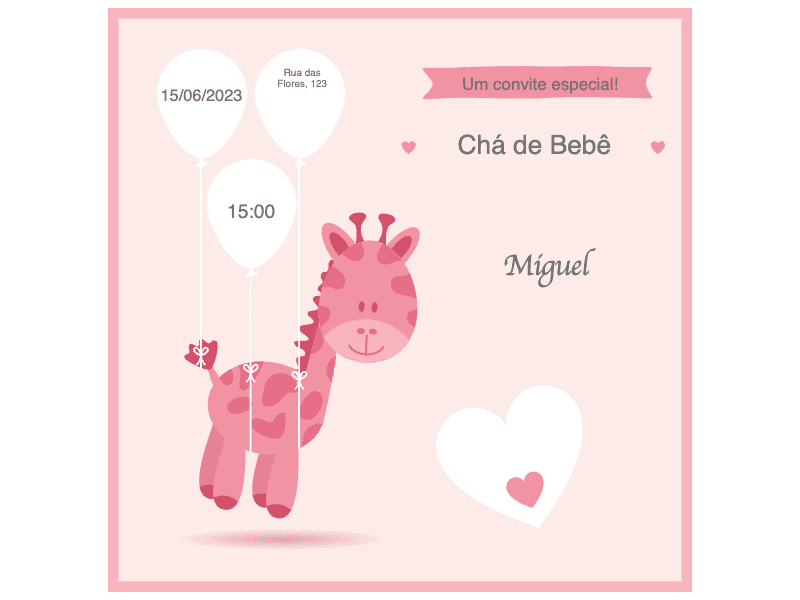 convite girafa