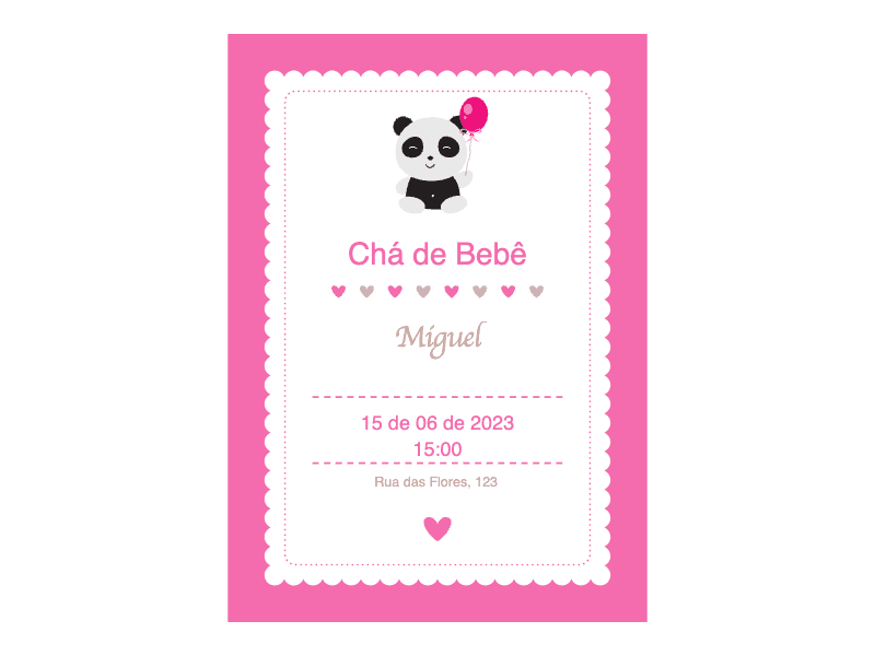 convite panda