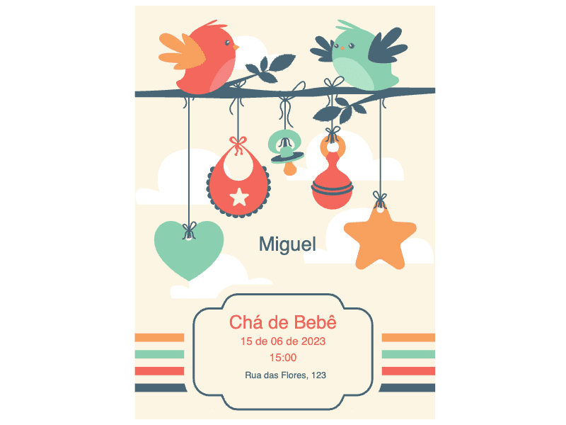 convite passarinho