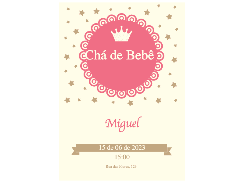 convite princesa